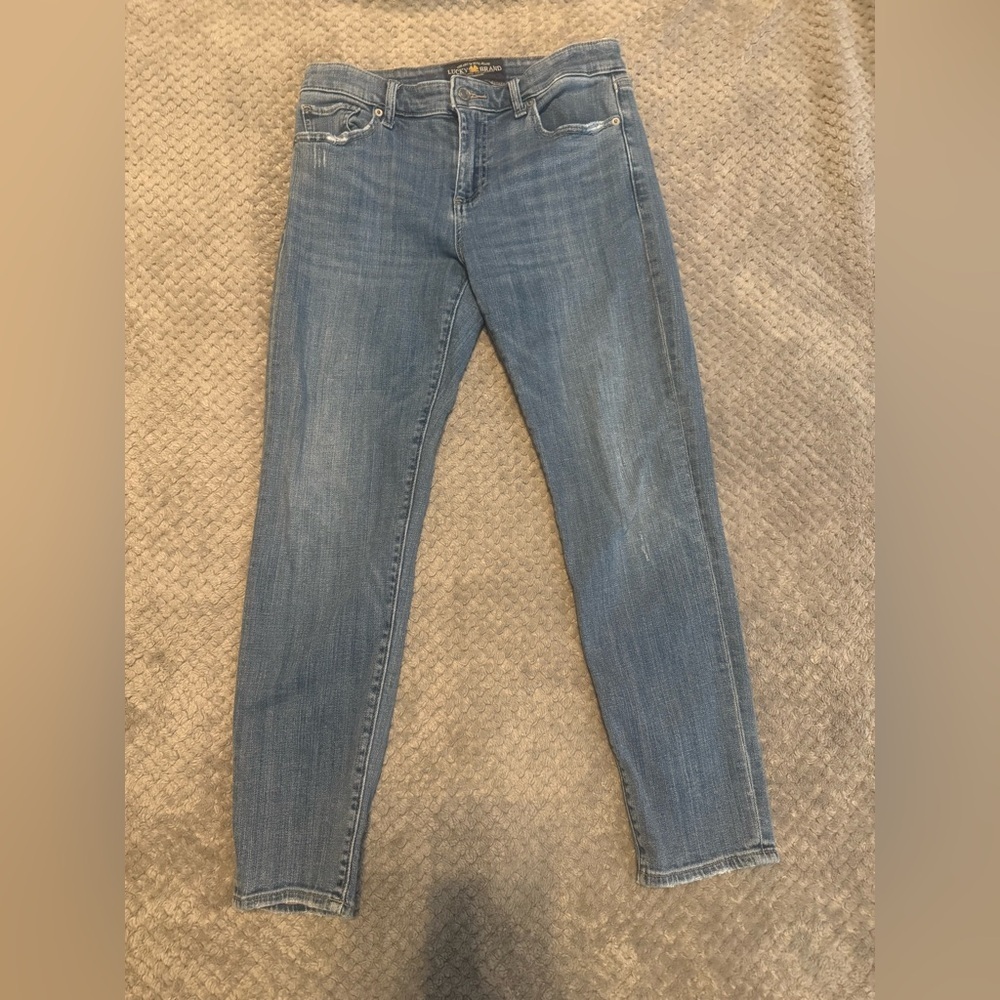 💙 Lucky Brand Sienna Slim Boyfriend Jeans Size 4 / 27 | Light Wash | Distressed